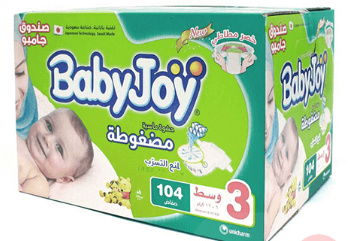بيبي جوي  حفاضات أطفال  رقم 3 وسط صندوق 52 حبة