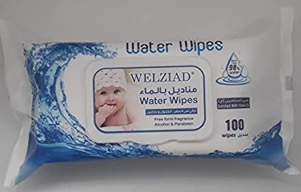 ولزياد مناديل مبللة للأطفال 100 قطعة