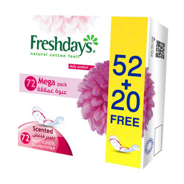 FRESHDAYS المعطرة 52 + 20 ميجا باكيت