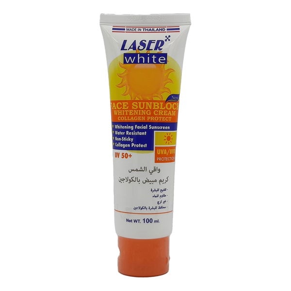 واقي الوجه ليزر وايت واقي من الشمس UV50 + 100 مل